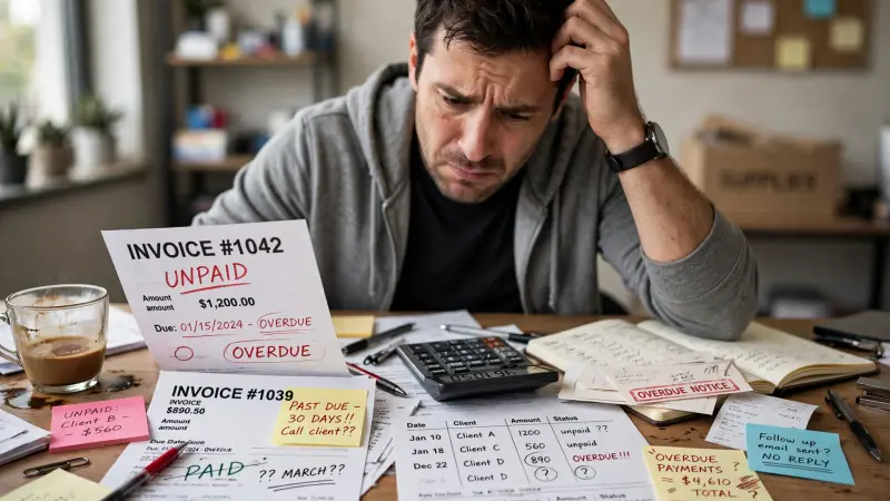 Overwhelmed business owner unable to tell who has paid and who owes money